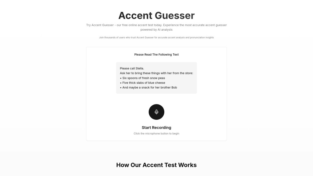 Accent Guesser