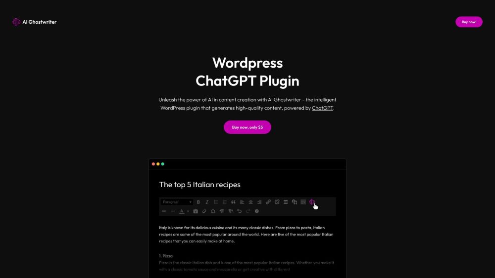 AI Ghostwriter - The Ultimate WordPress Plugin for ChatGPT-powered Content Creation