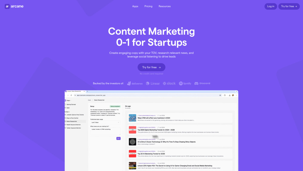 Arcane | Workflow Automation for Modern Marketers