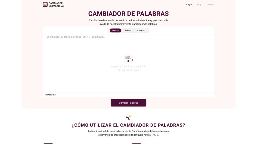 Cambiador de Palabras