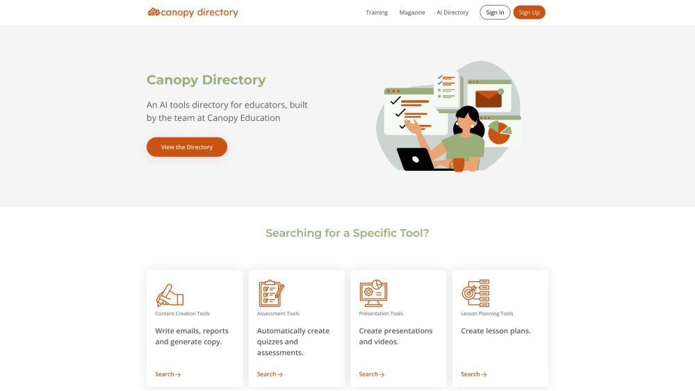 Canopy Directory - AI Tools for Educators