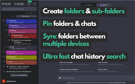 ChatGPT Easy Folders - Chrome Extension