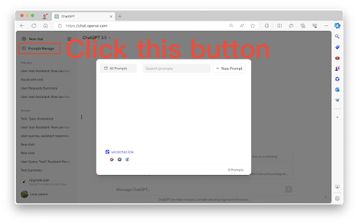 ChatGPT Prompts Manager - Chrome Extension
