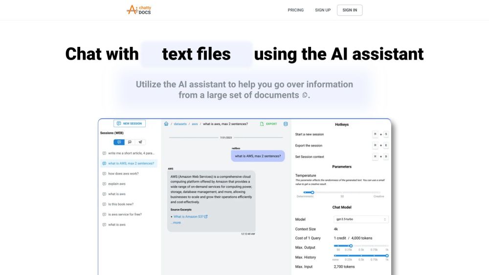 ChattyDocs: AI assistant for your documents