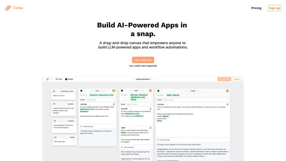 Conju - Build AI Powered Apps