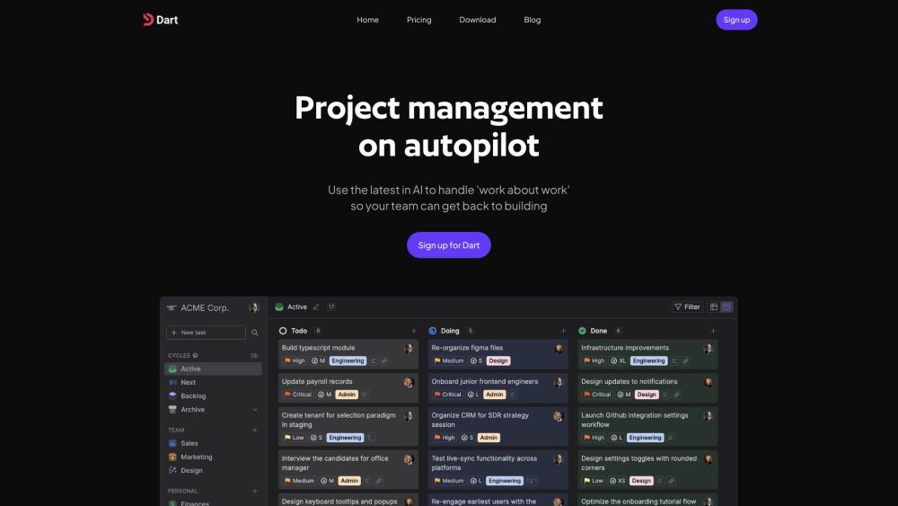 Dart - Project management on autopilot