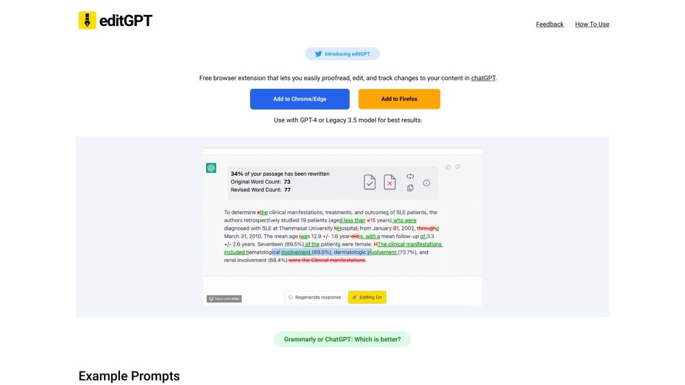 editGPT - Proofread, Edit, and Track Changes in chatGPT