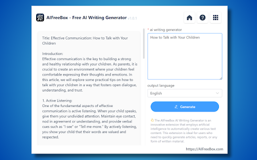 AIFreeWriter - Chrome Extension