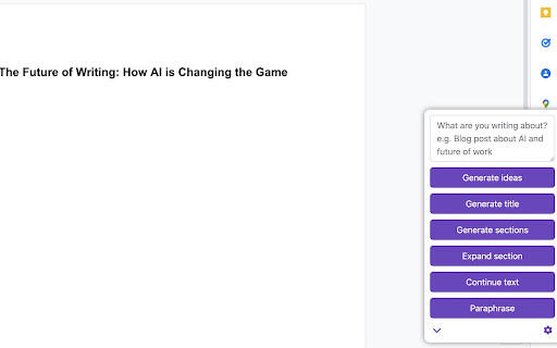 AI Writing Assistant - Chrome Extension