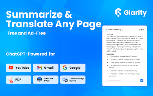 Glarity - Chrome Extension