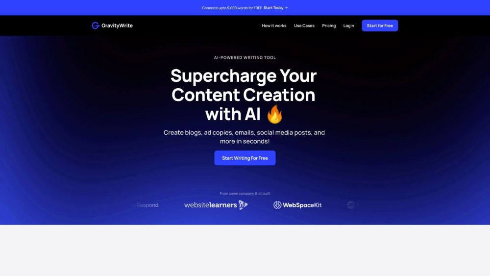 GravityWrite: Top AI Writer, Content Generator &amp; Assistant