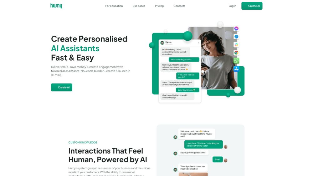 Humy.ai - Grow Your Business with AI Assistants