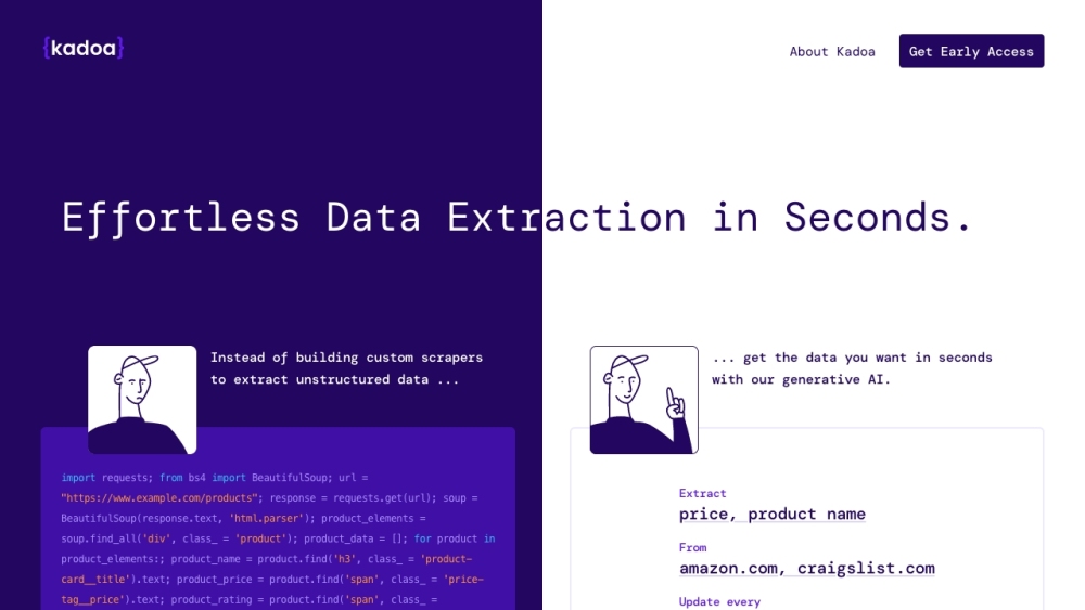 Kadoa | AI Web Scraper