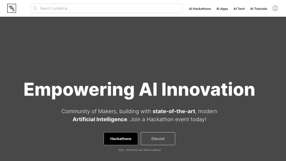 LabLab: Community of Creators Building with State of the Art Artificial Intelligence