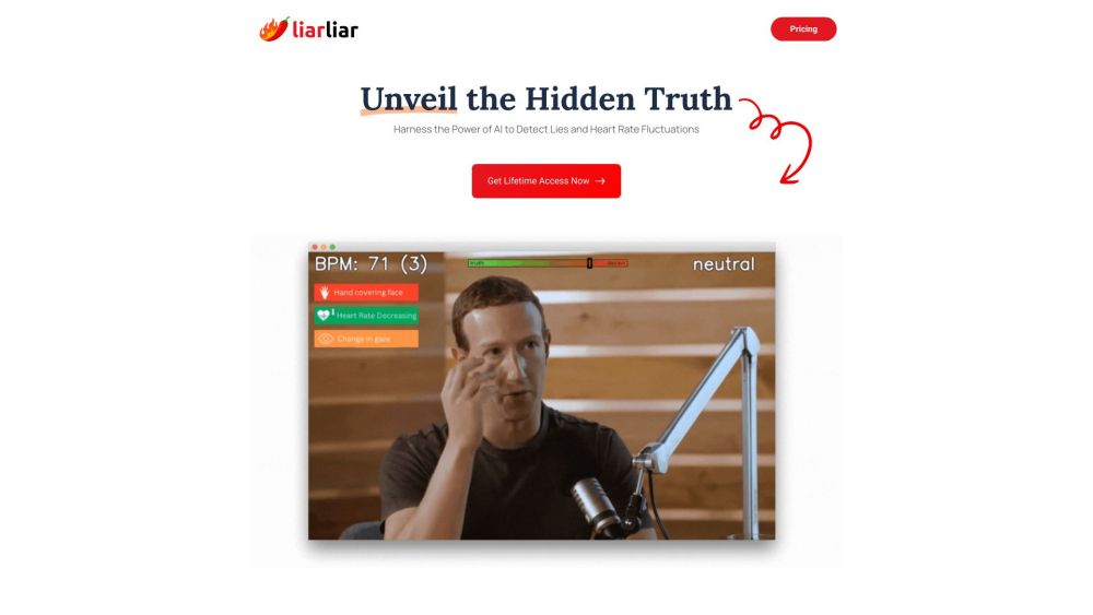 LiarLiar.ai - AI Lie Detector &amp; Heart Rate Monitor