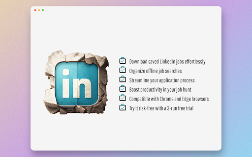 LinkedIn Saved Jobs Extractor - Chrome Extension