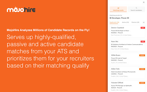 MojoHire - Chrome Extension