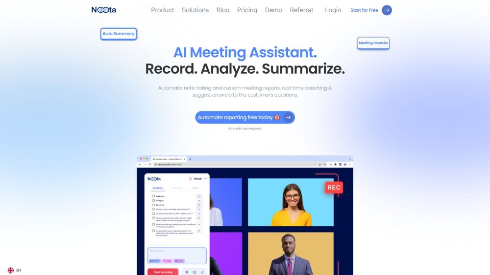 Noota | Free Meeting Recorder &amp; AI-Generated Notes