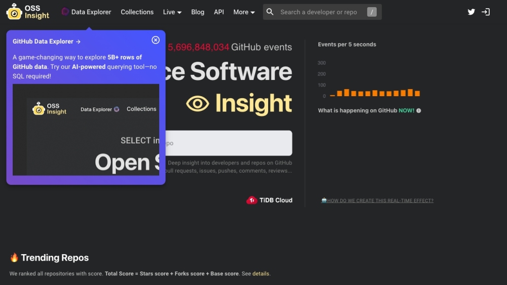 Data Explorer by OSS Insight