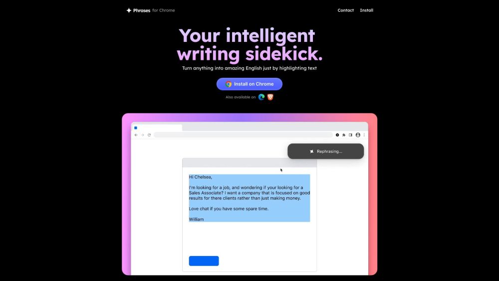 Phrases - Your intelligent writing sidekick