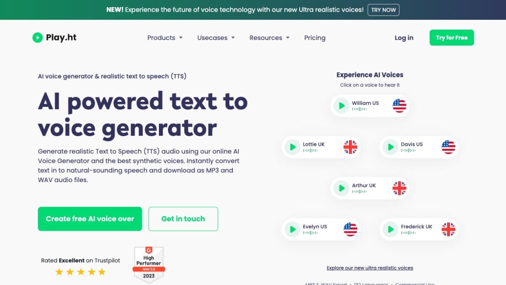 PlayHT: AI Voice Generator &amp; Realistic Text to Speech Online