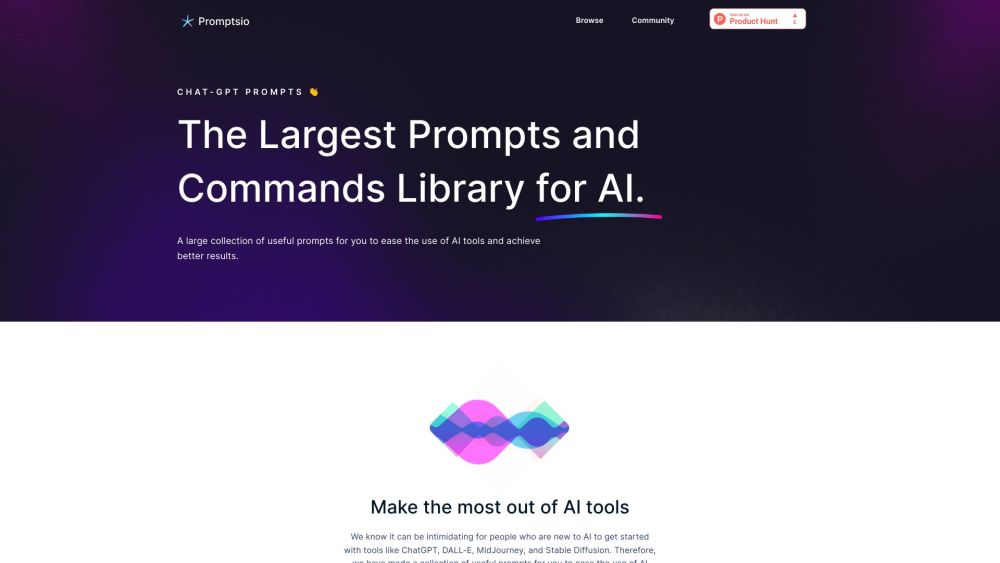 Promptsio - The Largest Prompts and Commands Library for AI.