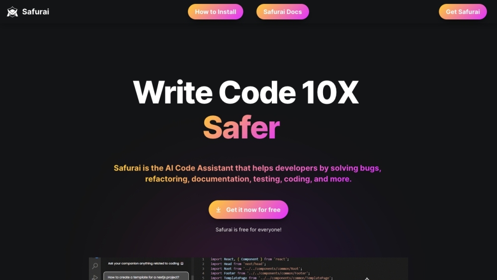 Safurai | Assistant for Developers - AI Coding Tool