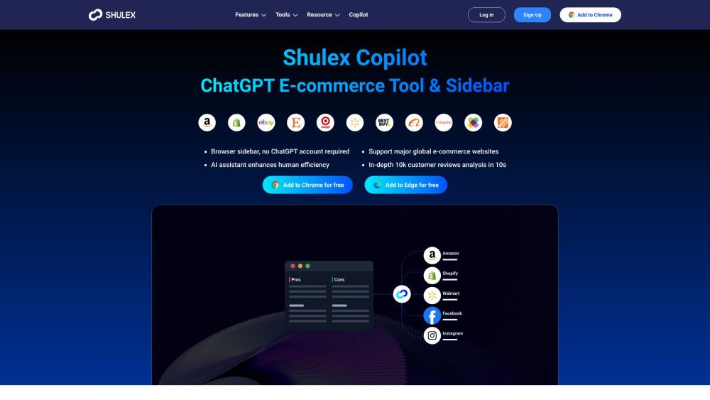 Shulex Copilot ChatGPT E-commerce Tool &amp; Sidebar