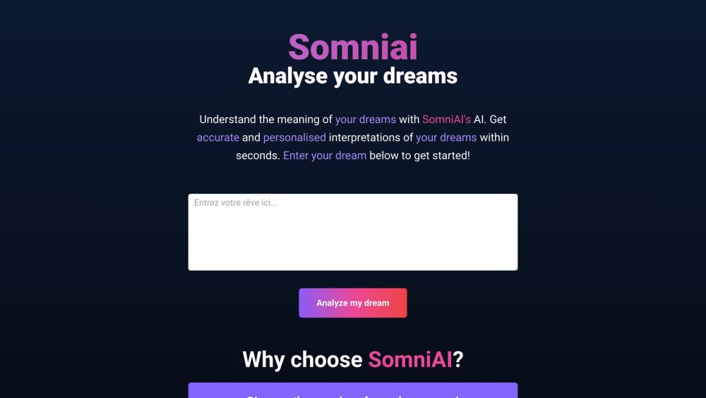 SomniAI - AI Dream Analysis