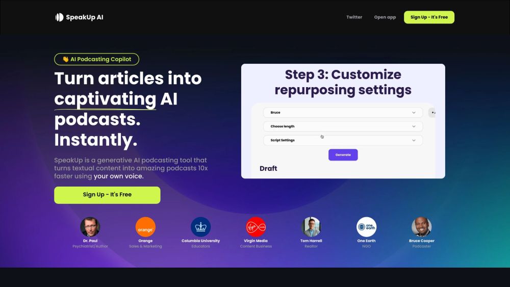 SpeakUp AI - AI Podcasting Copilot