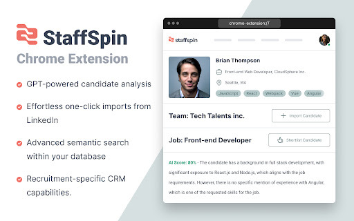 Staffspin - Chrome Extension