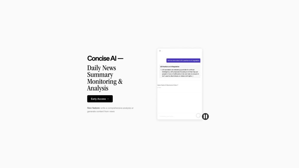 Concise - AI Assistant for News Monitoring &amp; Analysis