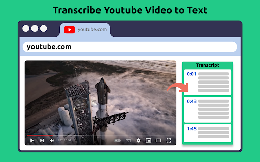 Transcribe YouTube Video - Chrome Extension