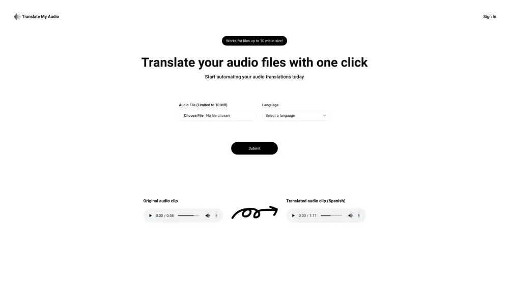 Translate My Audio