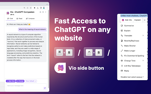 Vio🤖 - Chrome Extension