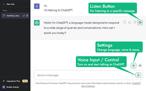 ChatGPT Voice - Chrome Extension