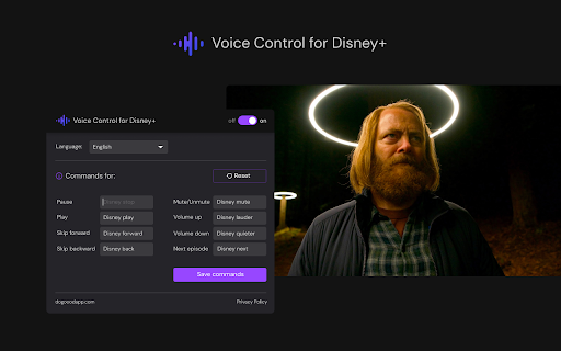 Voice Control for Disney+ - Chrome Extension