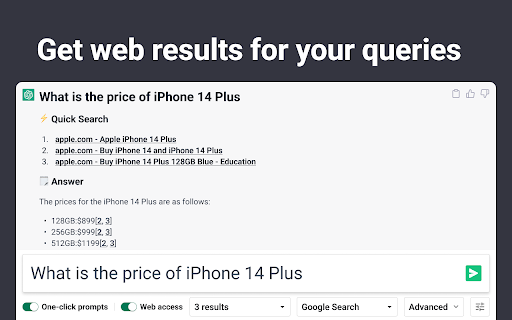 ChatGPT Web Results Extension - Chrome Extension