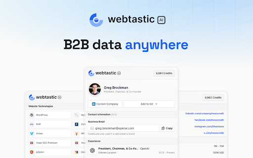 Webtastic AI - Chrome Extension