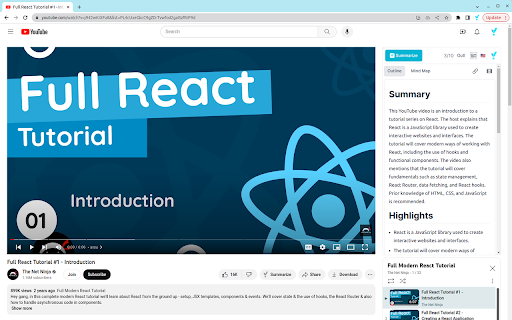 YTSummary - Chrome Extension